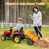 ARBELI 12V 7AH Ride on Tractor w/Tiltable Trailer & Remote Control, 2x45W Motors, Bluetooth, Music, Shifter, Electric Car for Kids Ages 2-5 (Red) view 2