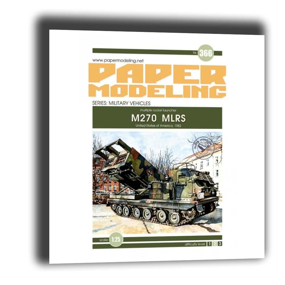 Orel 366 1/25 Multiple Rocket Launcher M270 MLRS USA,1983 Series: Ground Military Equipment Paper Model Kit