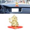 Jouet Solaire  Tte  Pompon Pour Voiture , Exquis lphant Respectueux De L'environnement Se Balanant Dansant En Or , IdealAvec Capteur De Lumire Pour La Maison/le Bureau/la Voiture/les Orne view 1