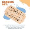 Play Cookies Set Kitchen Toy Wooden Pretend Play Cookie Birthday Gift for Kids Child Montessori Toys For Toddler Cooking Toys Playroom Decor Birthday Baby Gift Neutral Room Kids Gift 2nd 3rd view 3