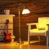 TOYANDONA 2Pcs Miniature Dollhouse Lamp, 1/12 Scale Mini Desk Lamp LED Light Furniture Dollhouse Lighting Ornament, Battery Operated view 2
