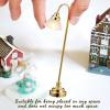 TOYANDONA 2Pcs Miniature Dollhouse Lamp, 1/12 Scale Mini Desk Lamp LED Light Furniture Dollhouse Lighting Ornament, Battery Operated view 4