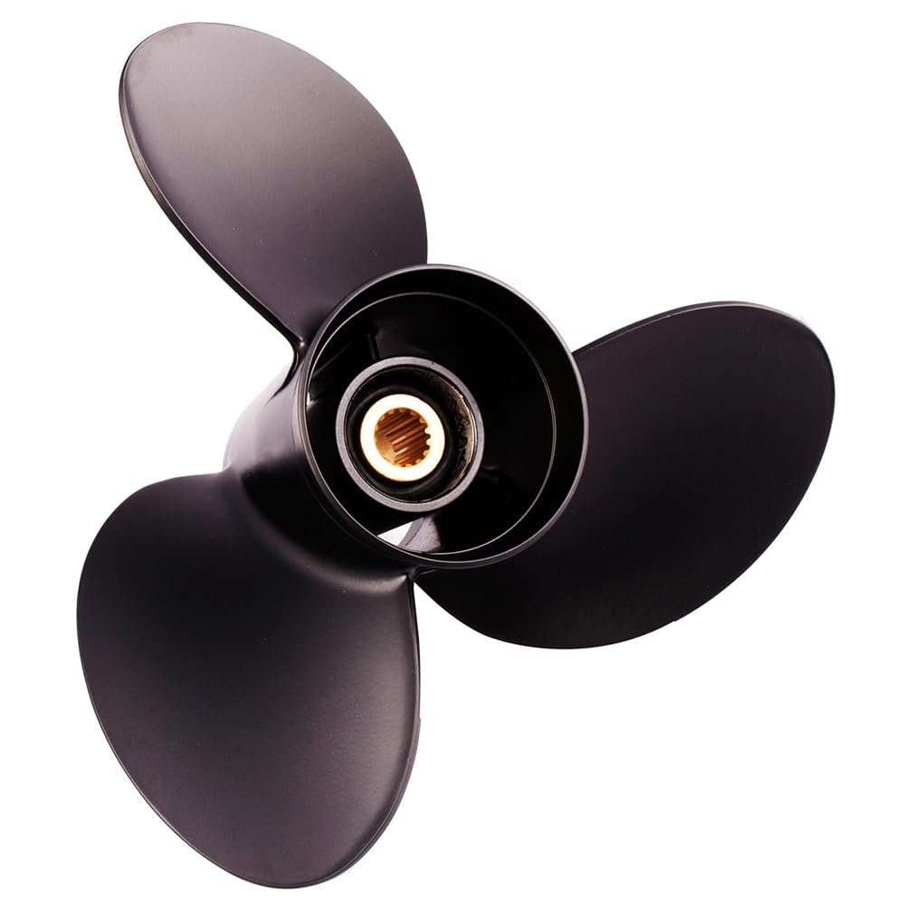 Rareelectrical Aluminum Propeller Compatible with Nissan/Tohatsu 70C Large