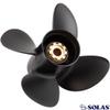 Rareelectrical New Aluminum Propeller Compatible with Mercury 2 Stroke 15 Spline 90 40-150 Hp for Years 1978-2006 by Part Number 1413-130-15 Diameter 13 Pitch 15 Blades 4 Spline Tooth 15 Right Hand view 2