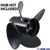 Rareelectrical New Aluminum Propeller Compatible with Yamaha 2 Stroke 15 Spline 140 1978-1979 by 9413-130-15 48-8M8026580 48-8M8027502 8M8026580 8M8027502 941415 Diameter 13 Pitch 15 Blades 4 Right view 2
