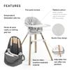 Stokke Clikk High Chair (White) with Clikk Cushion (Nordic Grey) + Travel Bag - Includes Tray & Harness - Light, Durable & Travel Friendly - Best for 6-36 Months or Up to 33 lbs view 2