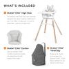 Stokke Clikk High Chair (White) with Clikk Cushion (Nordic Grey) + Travel Bag - Includes Tray & Harness - Light, Durable & Travel Friendly - Best for 6-36 Months or Up to 33 lbs view 3