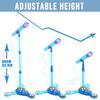 Kids Karaoke Machine with Stand,Kids Microphone Flashing Stage Lights Adjustable Stand Gift for Age 3+ Years Old Children (Blue) (Blue) view 3