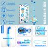 Kids Karaoke Machine with Stand,Kids Microphone Flashing Stage Lights Adjustable Stand Gift for Age 3+ Years Old Children (Blue) (Blue) view 4