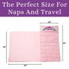 100 UNICORNS Portable Toddler Nap Mat | Sleeping Bag & Cot Alternative | Perfect Toddler Bed for Travel | Includes A Cozy & Soft Blanket | Removable Pillow | Ideal for Kids in Daycare & Preschool view 4