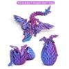 Flavery 3D Printed Flying Dragon in Egg - Red Mix Blue - Surprise Easter Egg with Flexible Winged Dragon Inside, Mystery Beautiful Fidget Toy, Birthday Gift, Desk Figure Decor (Red Mix Blue) view 2