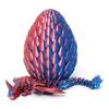 Flavery 3D Printed Flying Dragon in Egg - Red Mix Blue - Surprise Easter Egg with Flexible Winged Dragon Inside, Mystery Beautiful Fidget Toy, Birthday Gift, Desk Figure Decor (Red Mix Blue) view 3