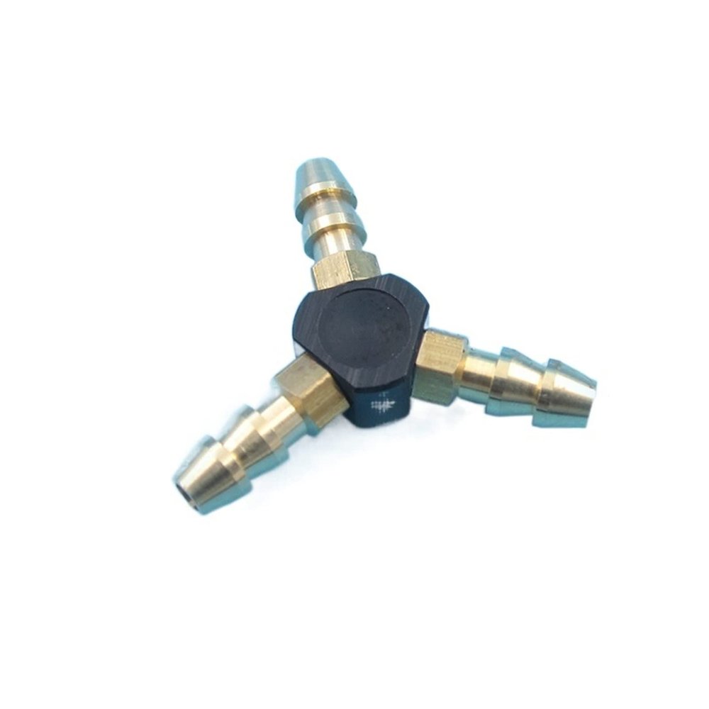 DingMotuo 1pcs Motor Water Cooling Water Nipple Fuel Nozzle 3-Ways Splitter Diverter - Suitable for Mono RC Boat, Speed Marine, Catamaran, and Car Models (Size : Black)