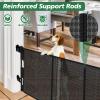 24" Tall X 120" Extra Wide Retractable Baby Gates, Short Dog Gates to Step Over, Reinforced Long Mesh Pet Gate with Support Rods, Small Puppy Gates for The House, Black view 4