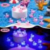 LHSYFBZ 100 Pcs Mini Resin Flamingo Ducks, Luminous Flamingo Tiny Ducks, Glow in The Dark Miniature Flamingos for Cake Topper Garden Dollhouse Landscape Aquarium Ornaments DIY Crafts view 3