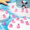 LHSYFBZ 100 Pcs Mini Resin Flamingo Ducks, Luminous Flamingo Tiny Ducks, Glow in The Dark Miniature Flamingos for Cake Topper Garden Dollhouse Landscape Aquarium Ornaments DIY Crafts view 4