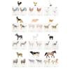 12pcs Farm Animal Replicas with Matching Montessori 3-Part Cards Language Learning Material view 1