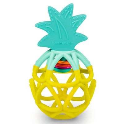 Ravensburger 4869 Play+ Rattle Gripper Toy Pineapple Teething Aid Silicone Baby Toy from 0 Months