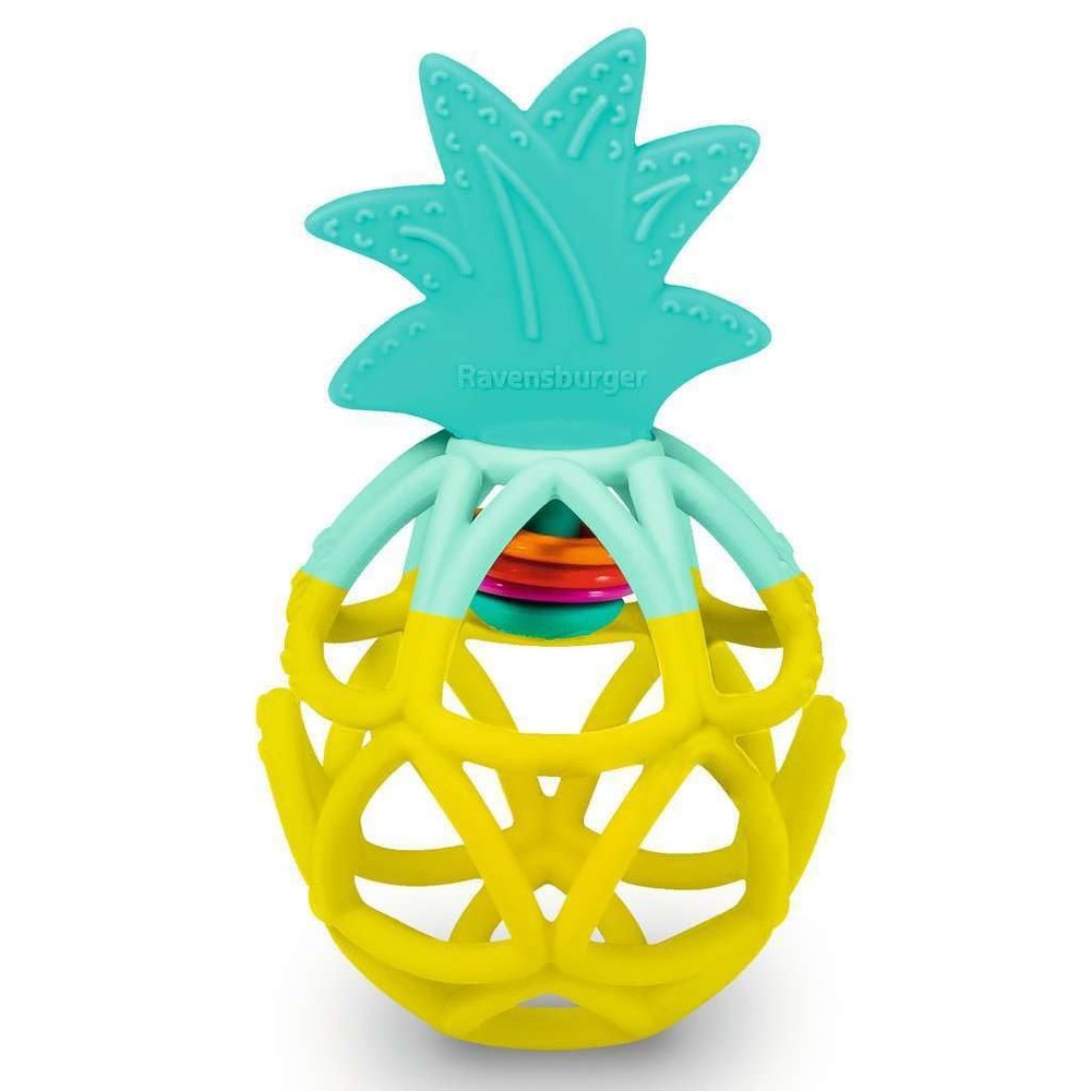 Ravensburger 4869 Play+ Rattle Gripper Toy Pineapple Teething Aid Silicone Baby Toy from 0 Months