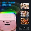 AuntyFey Mini Karaoke Machine for Kids with 2 Wireless Microphone for Kids, Kids Karaoke Machine Toy for 6+ Year Old Girls Kids Age 4-8-12, Kids Microphones for Singing(Pink) view 4