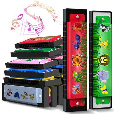 80 Pcs Harmonica for Kids Birthday Party Favor Musical Instrument, Return Gift Cartoon Double Row Harmonica Bulk Toy for Kids Party Favors Goodie Bags Stuffers & Operation Christmas Child Items