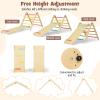 HONEY JOY 7 in 1 Climbing Toys for Toddlers, Convertible Kids Step Stool/Table & Chair/Chalkboard, Folding Triangle Climber w/Ramp, Montessori Kitchen Stool Tower for Learning w/Safety Rail (Colorful) view 3