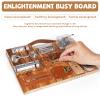 Montessori Busy Board for Toddlers Wooden Sensory Montessori Toys,Travel Toy Fidget Board Learning Activity Board for Fine Motor Skills Boys & Girls, Educational Learning Toy with Locks,Latches view 2