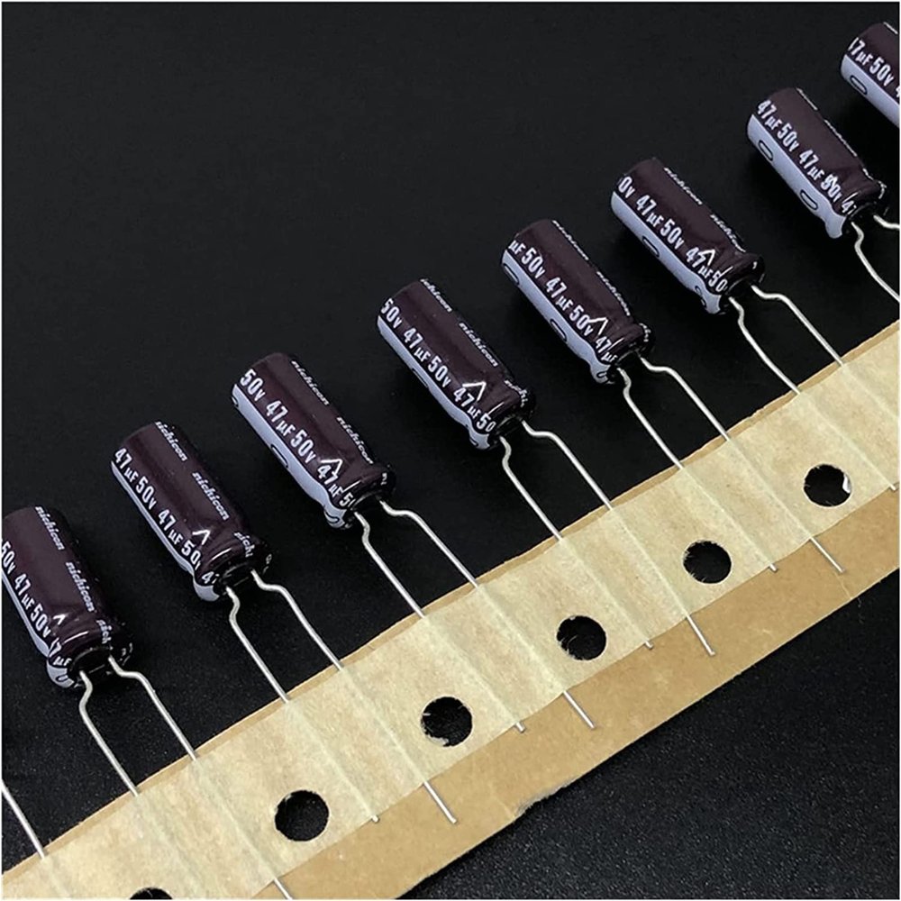 VUBBJCRS Electronic Accessories Capacitor kit 10pcs 47uF 50V 6x15mm 50V47uF Low Impedance Long Life Aluminum Electrolytic Capacitor capacitors