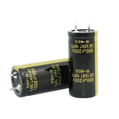VUBBJCRS Electronic Accessories Capacitors 2PCS Aluminum Electrolytic Capacitor, High Frequency Low Aluminum Capacitor, 200V 680UF 250V 400V 450V(200v680UF 22x45)