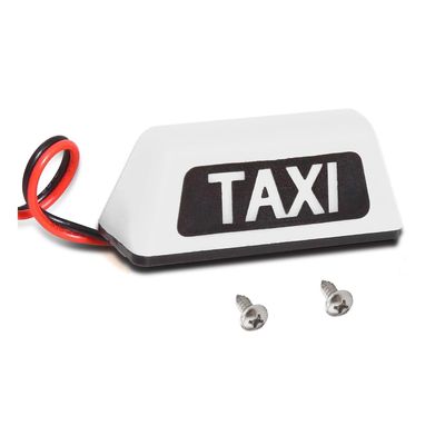 HappyPark RC Car Accessories LED Taxi Light Decoration for 1/8 and 1/10 Scale HSP, Traxxas, Kyosho, Tamiya, Axial SCX10 RC Car Upgrade Parts (White), YWH0021