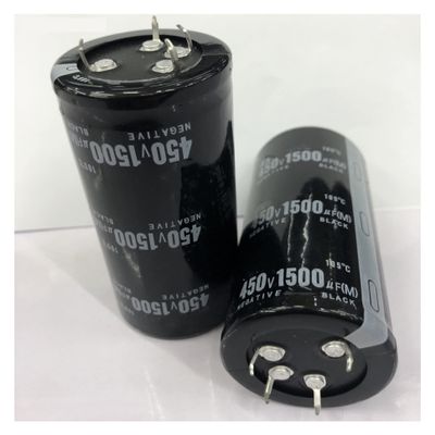 VUBBJCRS Electronic Accessories Capacitors 2pcs Frequency Converter Inverter Capacitor, 450v1500mf 1500uf 450v 4P 40 * 80MM 450v1500uf