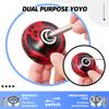 S2 Dual Purpose Yoyo for Kids, Professional Yoyo with Responsive & Unresponsive Mode, Fingerspin Trick Yoyos with KK Bearing, Bearing Remover, Case, 10 Strings - Black Red view 4