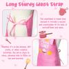 R HORSE Kid Apron and Chef Hat Set 2Pcs Adjustable Children Light Pink Kitchen Toddler Apron for Girls, Role Play Chef Toy Cooking Baking Painting and Training Kits Kid Funny Cooking Birthday Gift view 4