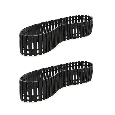 CRUMPS 2PCS Rubber Tracks Caterpillar Tank Chassis 66/53/42cm Closed Track Tires for Rock Crawler RC Digger Excavator Wheel Spare Parts (Color : F 57 x 4.2cm)