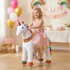WondeRides Ride On Unicorn Toy, Riding Pony, Rainbow, Ages 4-9 view 2