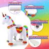 WondeRides Ride On Unicorn Toy, Riding Pony, Rainbow, Ages 4-9 view 3