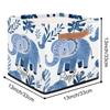 SPYORBKX Elephant Personalized Folding Laundry Basket Waterproof Square Storage Bin with Handle Organizer Box for Toddlers Kids view 2
