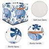 SPYORBKX Elephant Personalized Folding Laundry Basket Waterproof Square Storage Bin with Handle Organizer Box for Toddlers Kids view 3
