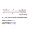 5Pcs M2/M2.5/M3 Stainless Steel Push Rods L25/30/35/40/45/50/55/60/65/70/75/80/85/90/100mm Servo Linkage for RC Airplane/Boat (Color : M3x120mm) view 2
