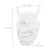 4pcs Blank Diy Monster Masks for Kids, Unpainted Pvc Oni Hannya Masks with Matte Finish, Great for Cosplay, Halloween, Masquerade, Party Favors, and Creative Painting view 4