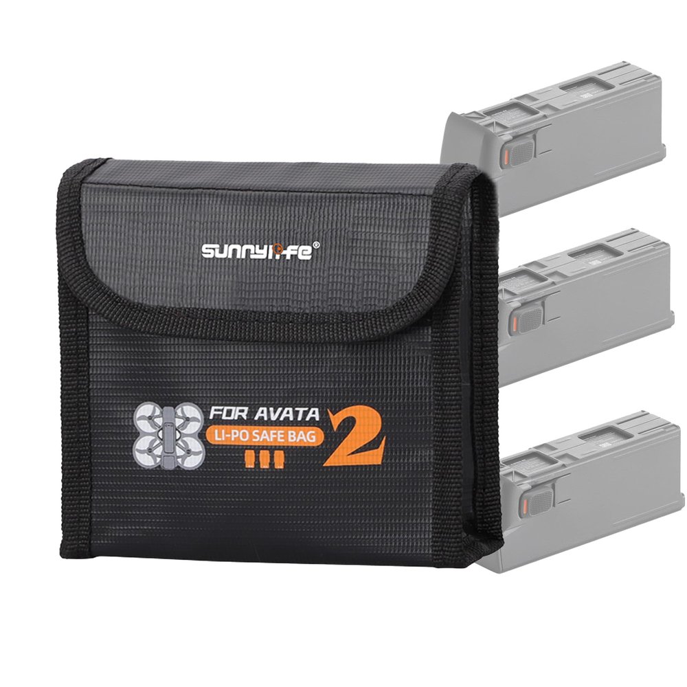 Avata 2 Battery Storage Bag for DJI Avata2 Fly More Combo FPV Accessories RC Drone Lipo Safe Pouch Fireproof Explosionproof Batteries Guard for Storage and Charging