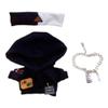 niannyyhouse Headwear Hoodies Accessories Sweatshirts Suit 10cm~15cm 20cm Plushie Doll Clothes Dress Up (Black 20cm) view 1