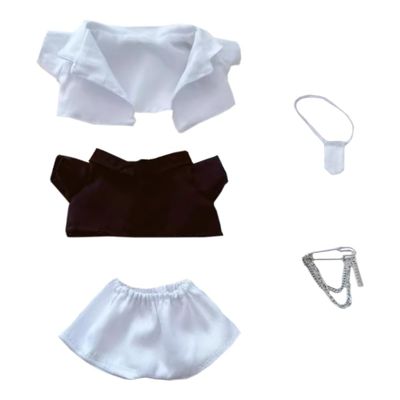 niannyyhouse Coat Shirt Pants Tie Accessories Suit 20cm 8in Plushie Doll Clothes Dress Up (White)