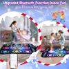 2025 Upgraded Dance Mat Toys for 3-12 Year Old Kids, Electronic Dance Pad with Light-up 8-Button Wireless Bluetooth, Music Dance with 27 Game Levels, Christmas Birthday Toy Gifts for Girls Boys view 2