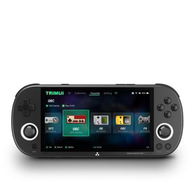 TRIMUI Smart Pro Open Source Handheld, Retro Arcade, HD 4.96 inch, 128G 15000+ Games,IPS Screen Handheld Linux System, SD Card Support WiFi Multiplayer Online Play (Black)