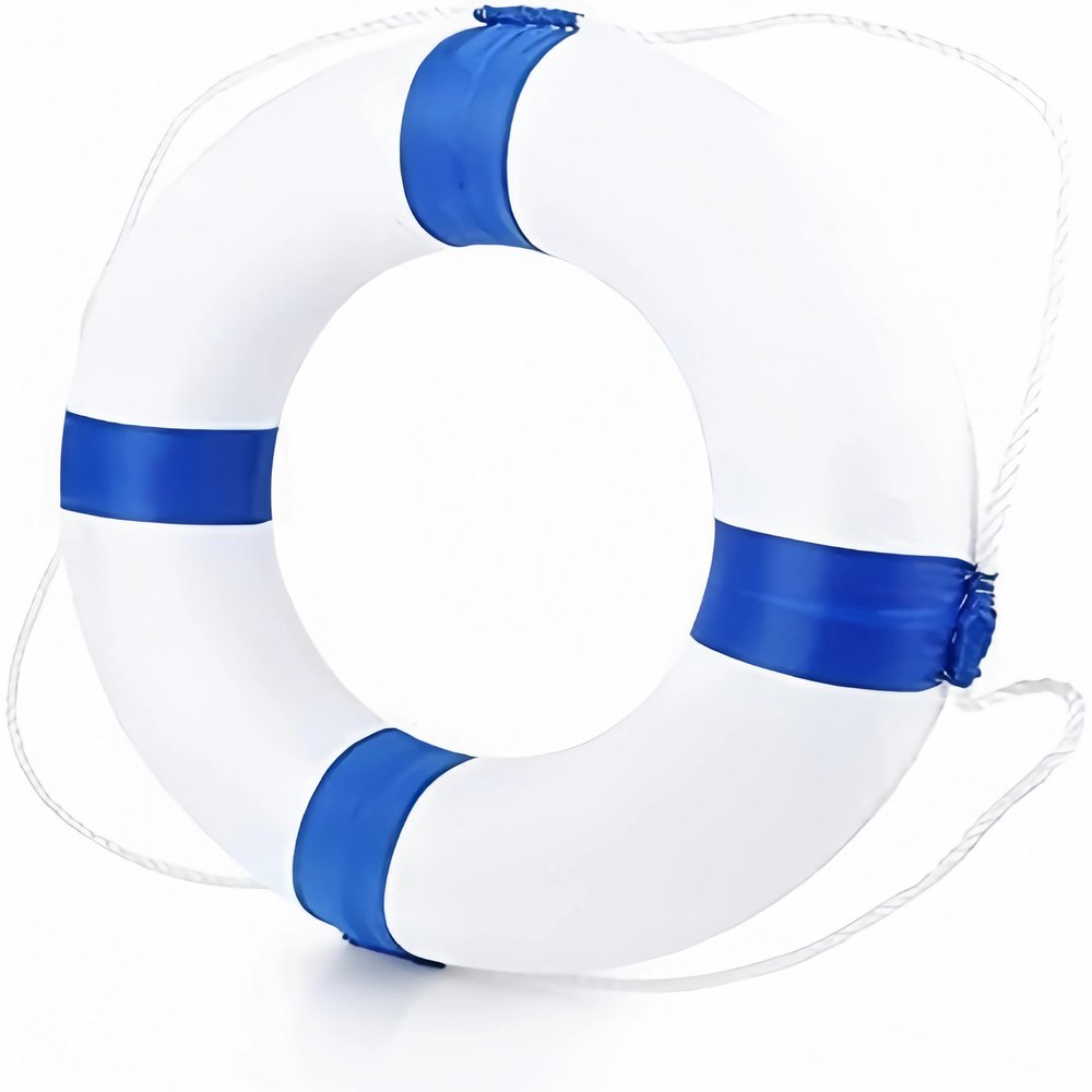 20 inch/50cm Swimming Pool Safety Life Ring Buoy, Foam Swimming Ring, Life Ring Safety Life Ring, Swimming Pool Ring Throwing Ring Swimming Pool Wall Decoration Life Ring (red)