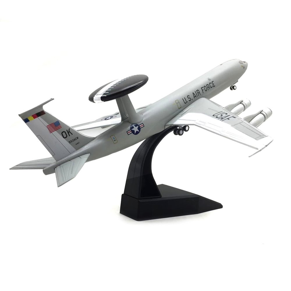 GeRRiT 9.3 1/200 Scale American E-3 Fighter Model Airplane Aircraft Model Jet Collectibles Diecast Plane Model for Collection Gift Ornament