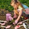 Kids Gardening Set 14Pcs Gardening Tools for Kids with Tote Bag,Watering Can, Shovel, Apron, Garden Book and More Educational STEM Learning Outdoor for Toddlers Boys Girls (Pink) view 4