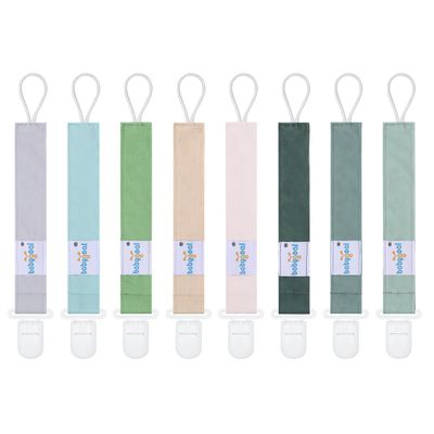 babygoal Baby Pacifier Clips 8 Pack, Pacifier Holder Clips Fits for Most Pacifier and Binkies-Neutral Color 8PS43