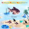 20 PCS Miniature Ocean Theme Mini Resin Ocean Animals Ocean Mini Shark Figurines Resin Axolotl for DIY Fish Tank Accessories, Micro Landscape Aquarium view 2